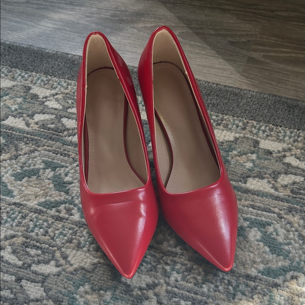 Classic Women's Red Pointed-Toe Pumps